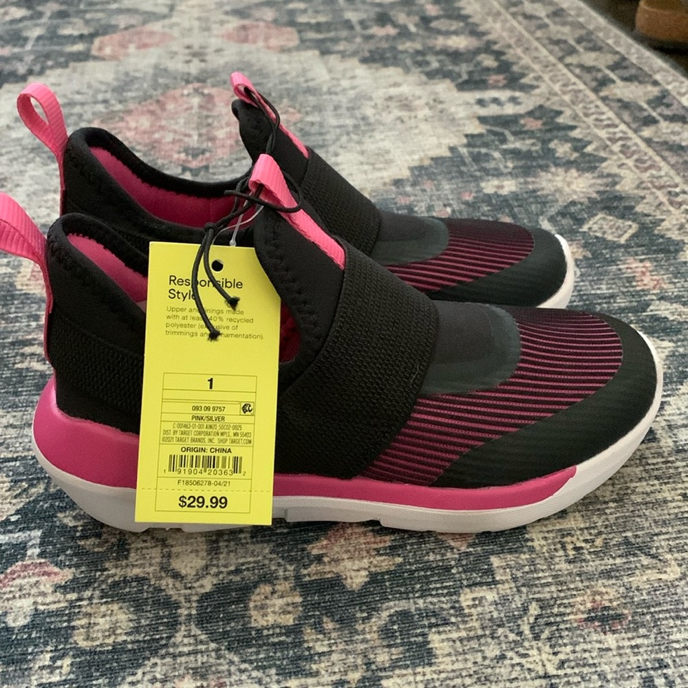 Girls All In Motion sneaker. Size 1. Brand new with tags.